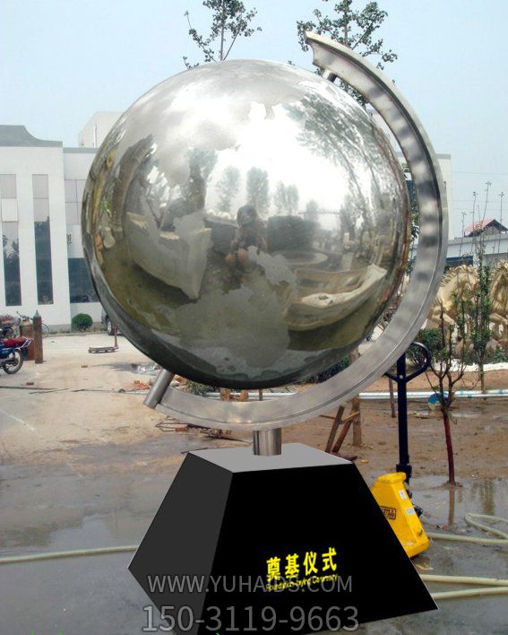 不锈钢校园大型镜面金属地球仪博鱼网页版