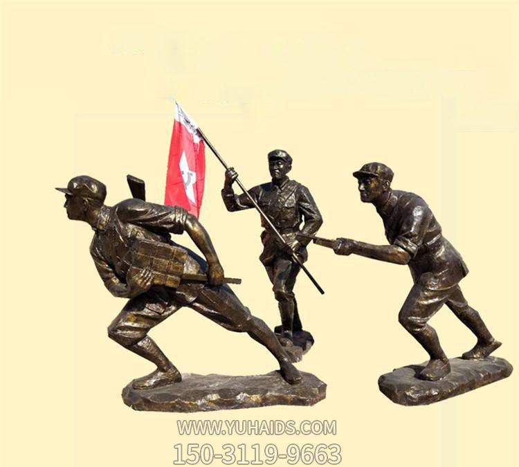 广场创意玻璃钢奔跑的八路军博鱼网页版
