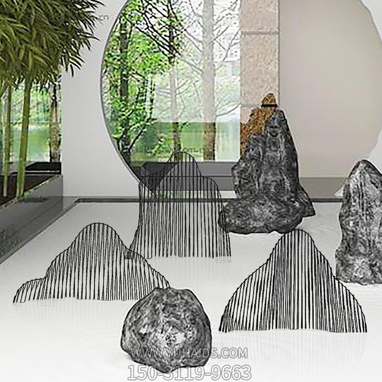 不锈钢拉丝精神景观摆件博鱼网页版