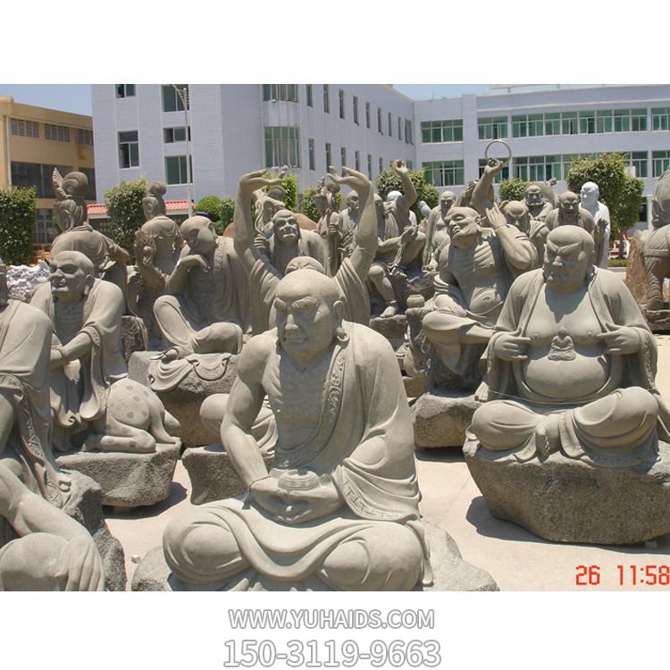 石雕景区园林十八罗汉博鱼网页版