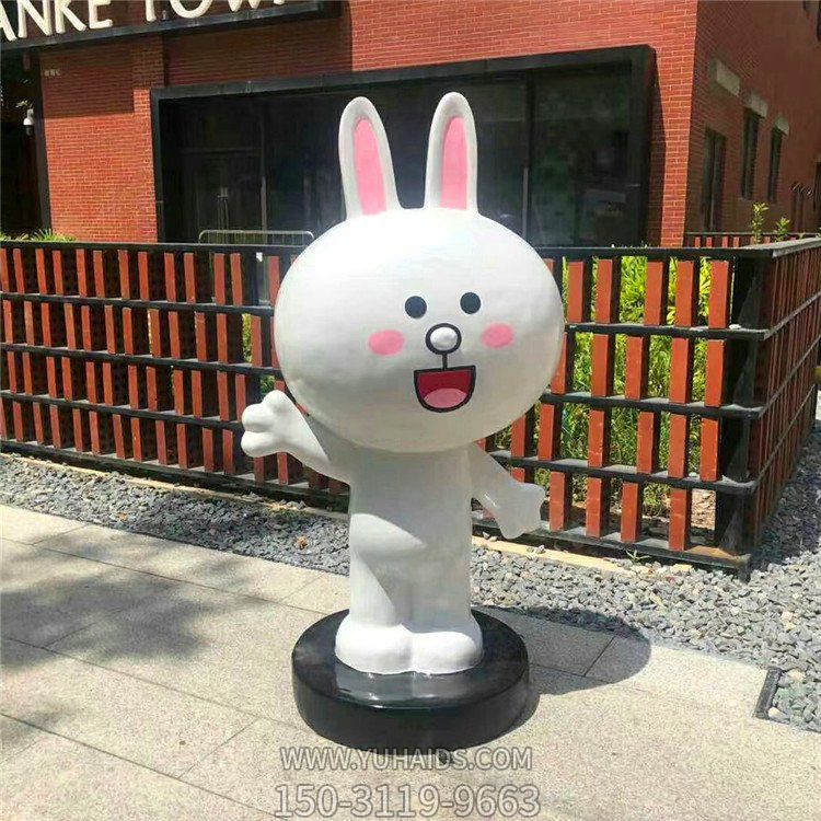 商场奶茶店玻璃钢卡通可妮兔博鱼网页版