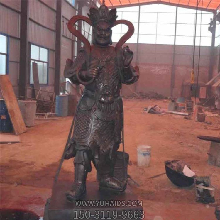 寺庙摆放大型2米彩绘玻璃钢四大天王神像博鱼网页版