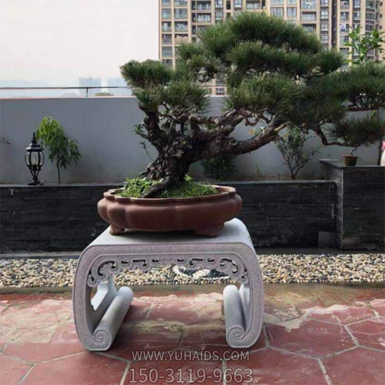 别墅花岗岩雕刻中式摆放盆景花架博鱼网页版