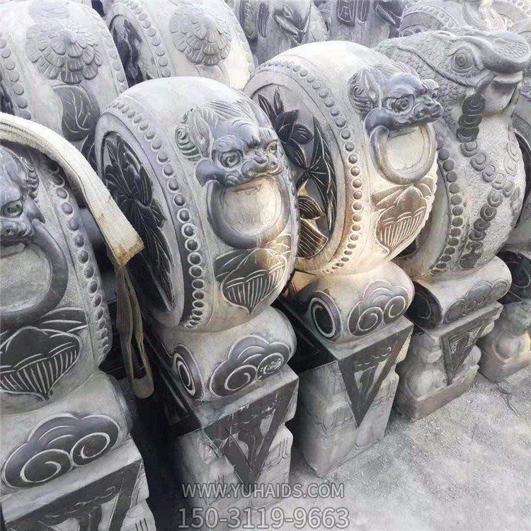 石雕抱鼓，古建门口吉祥装饰构件博鱼网页版