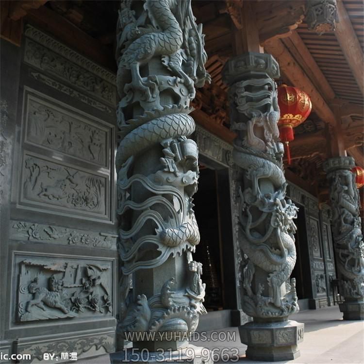大理石石雕户外景区园林龙柱博鱼网页版 