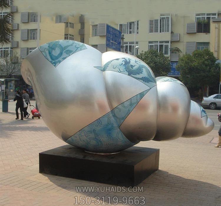 商场公园摆放的玻璃钢彩绘海螺博鱼网页版