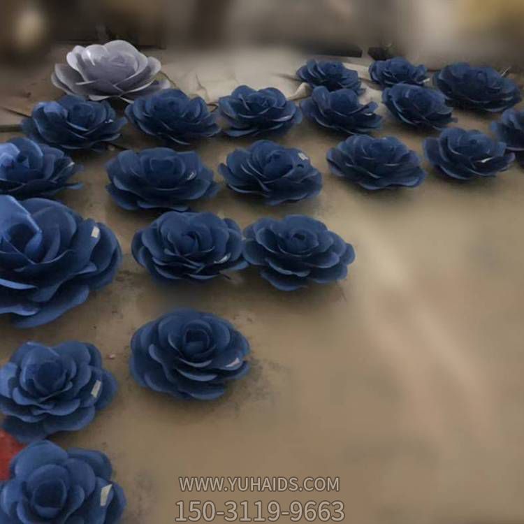 室内水景摆件不锈钢景观花朵博鱼网页版