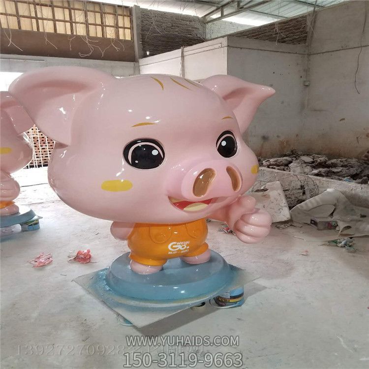 玻璃钢卡通店铺户外公园猪博鱼网页版