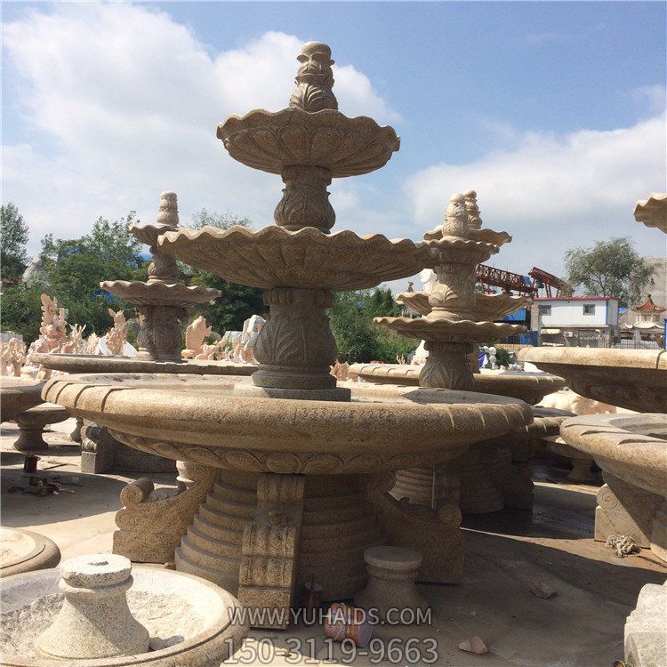 大理石石雕户外大型喷泉博鱼网页版景观摆件