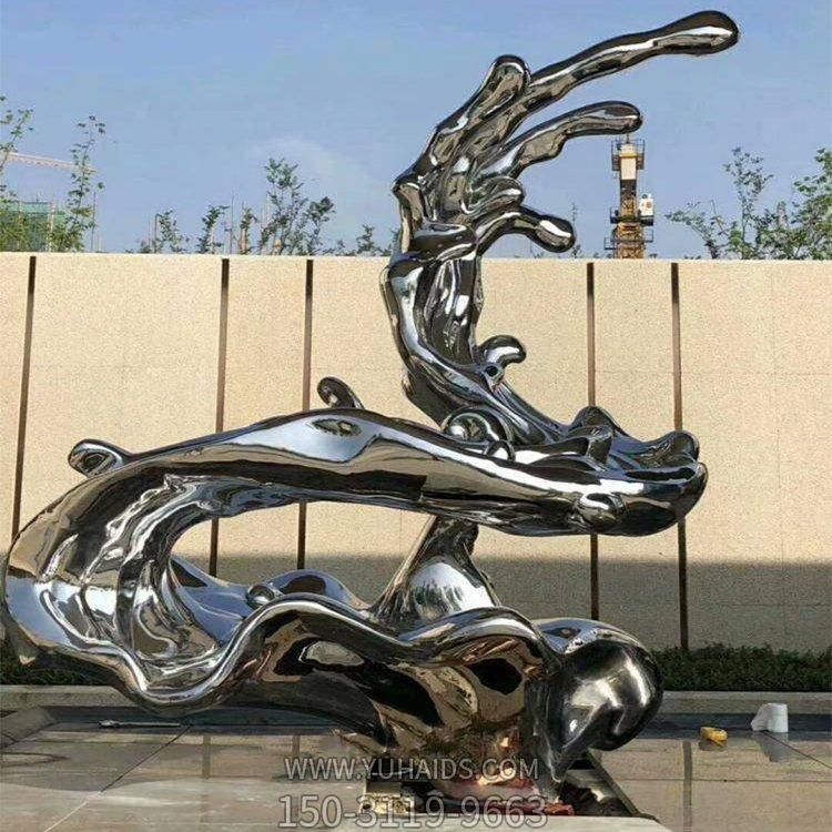 海浪浪花摆件大型不锈钢镜面浪花摆件博鱼网页版