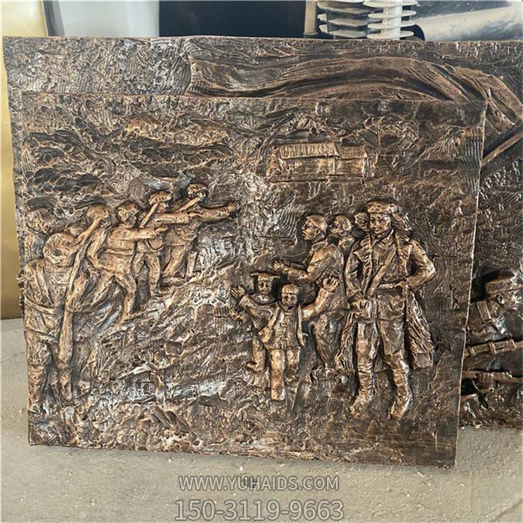 公园展览馆玻璃钢仿铜人物浮雕壁画景观博鱼网页版