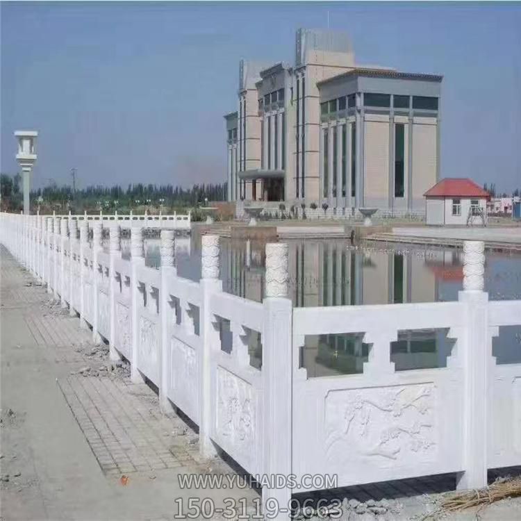 公园水池摆放大理石汉白玉浮雕防护围栏博鱼网页版