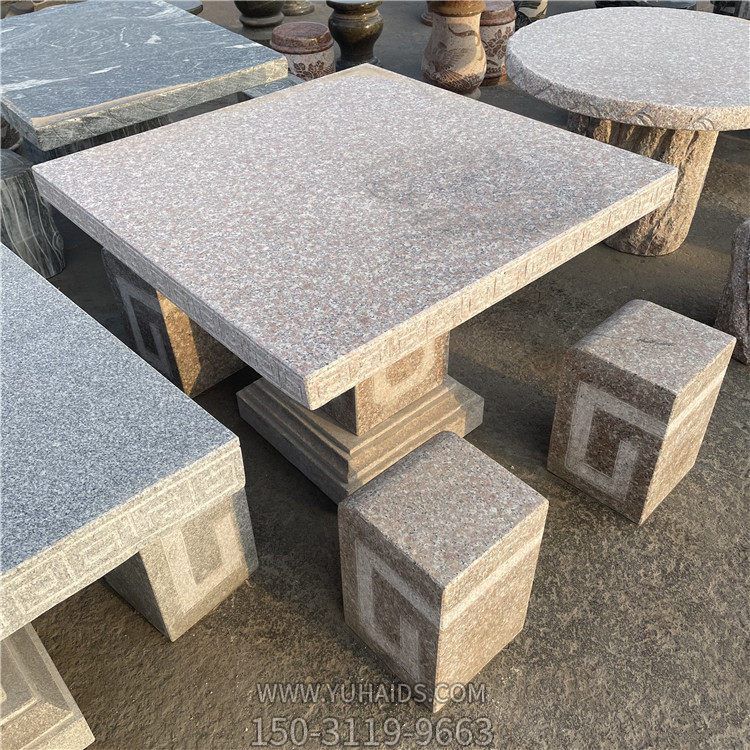 正方形花岗岩石桌凳博鱼网页版