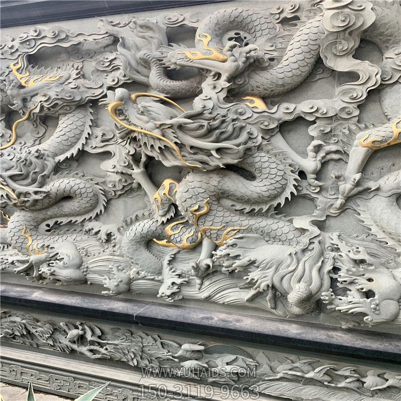 壁画浮雕青石五龙壁石雕龙园林景观博鱼网页版