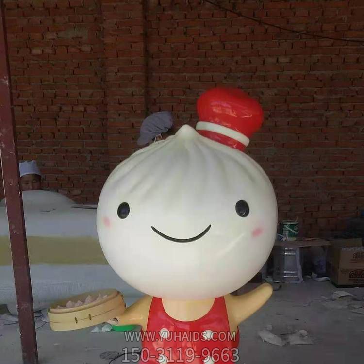 包子店玻璃钢卡通门口摆件包子公仔摆件博鱼网页版