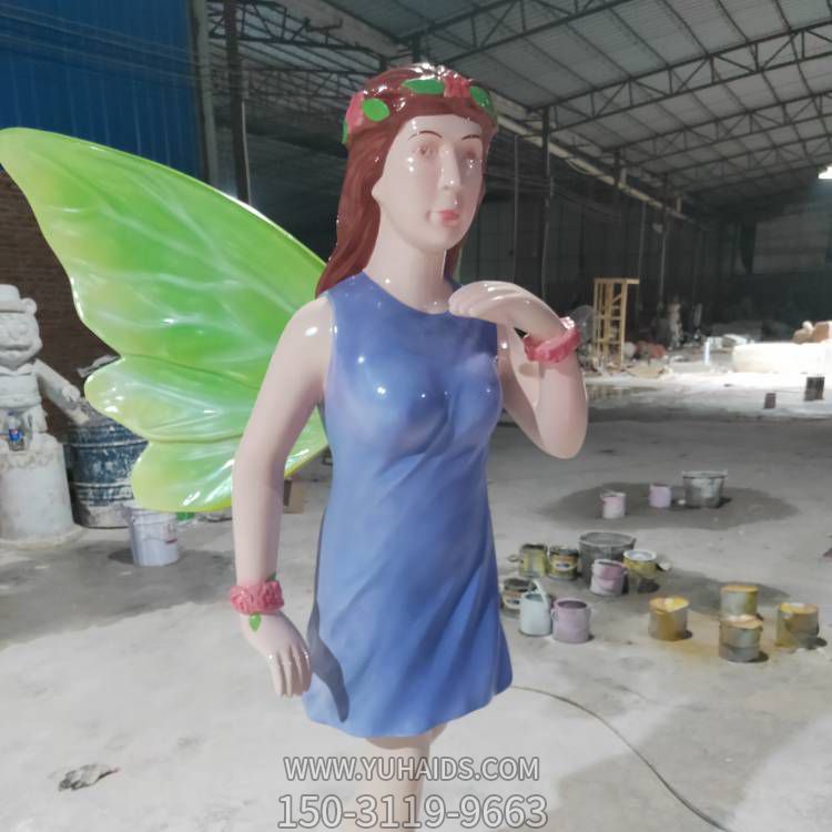 玻璃钢彩绘景区游乐场卡通花仙子博鱼网页版
