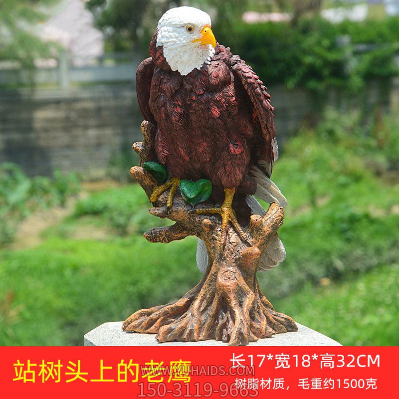 公园站树头上的树脂老鹰博鱼网页版