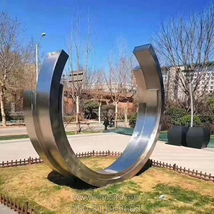 不锈钢城市博鱼网页版 户外广场大型圆环摆件
