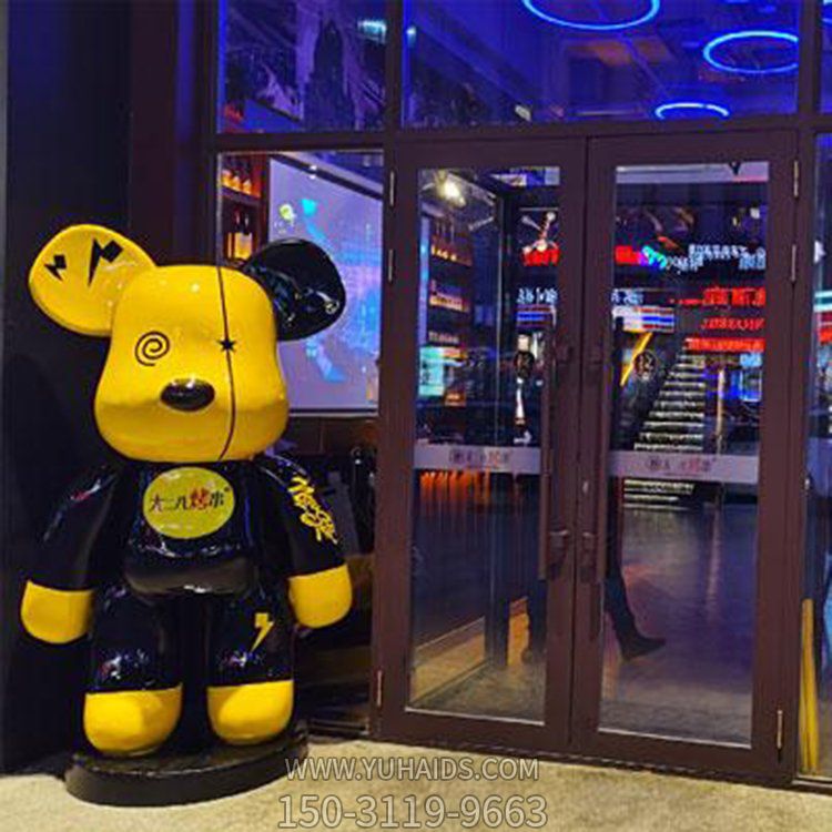 商场门店摆放玻璃钢网红卡通熊公仔摆件博鱼网页版