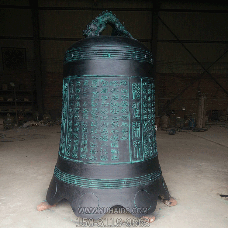 铸铁仿青铜刻字祈福挂钟寺院景点工艺摆件博鱼网页版