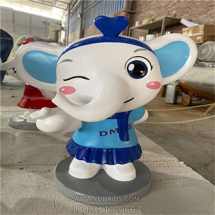 商场店铺美陈装饰品玻璃钢树脂卡通大象博鱼网页版