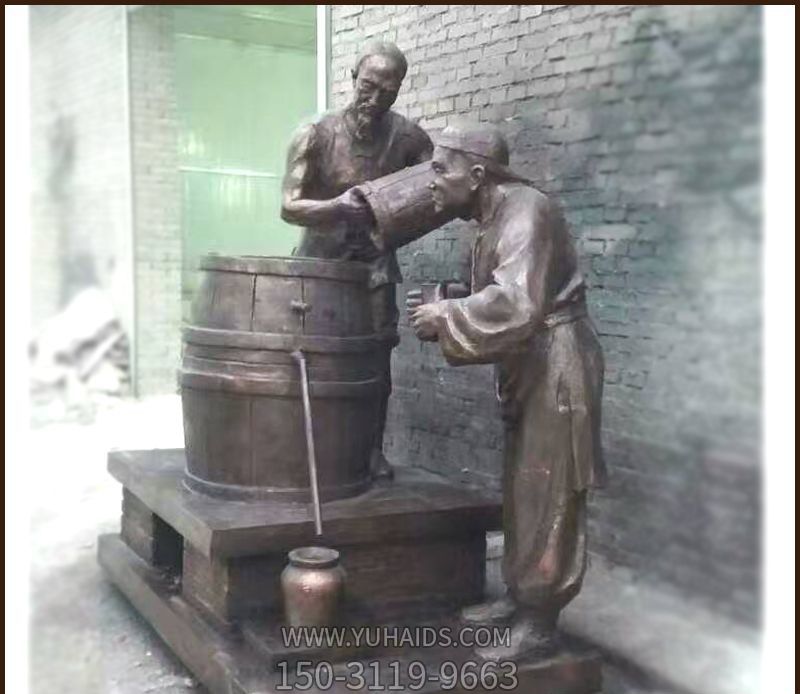 景区创意酿酒小品铜雕酒文化博鱼网页版