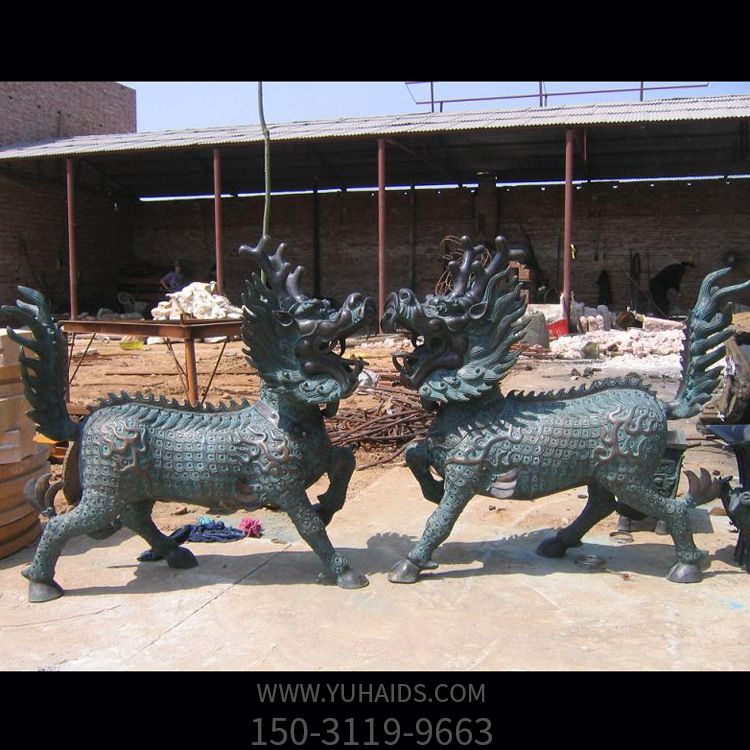 庭院别墅玻璃钢大型仿真动物景观麒麟博鱼网页版