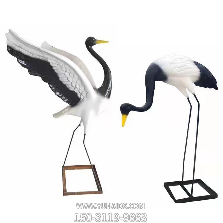 户外仿真动物仙鹤博鱼网页版户外园林摆件