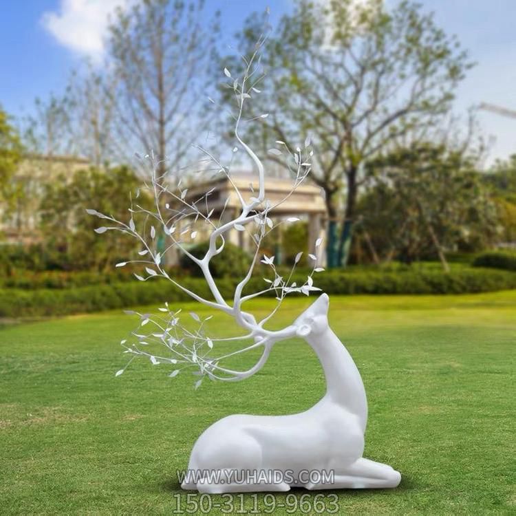 玻璃钢卡通户外园林梅花鹿博鱼网页版