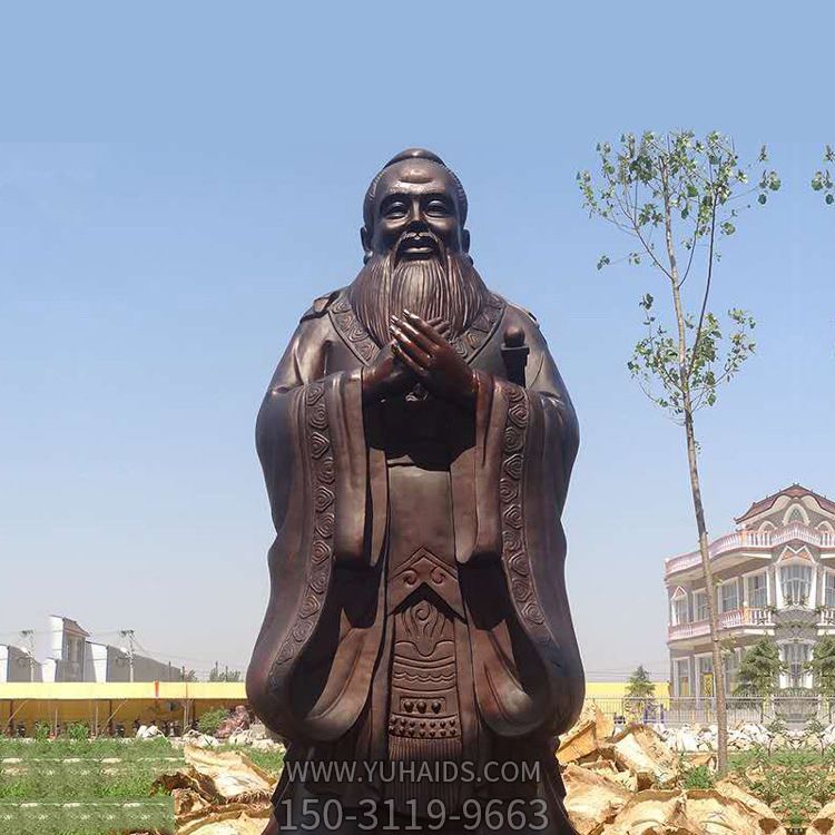 学校教育家孔子玻璃钢仿铜博鱼网页版