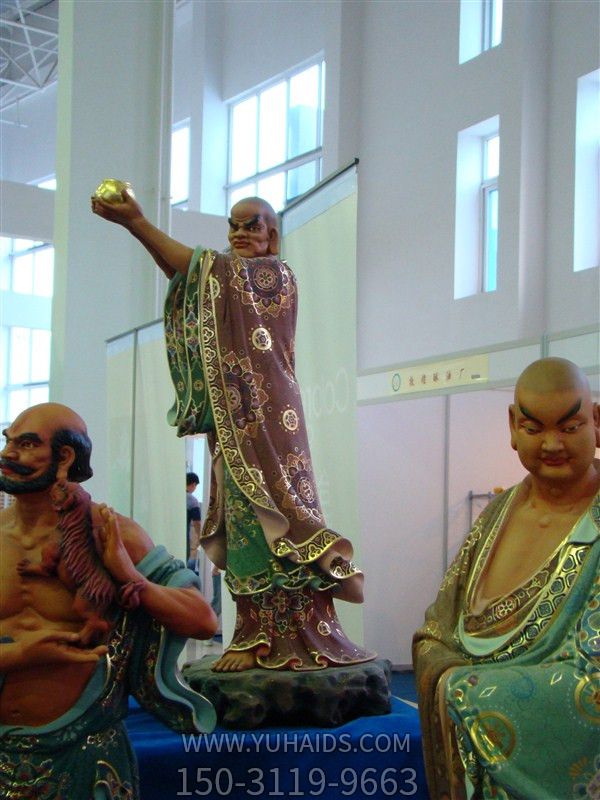 玻璃钢彩绘户外广场大型景观装饰品摆件十八罗汉博鱼网页版