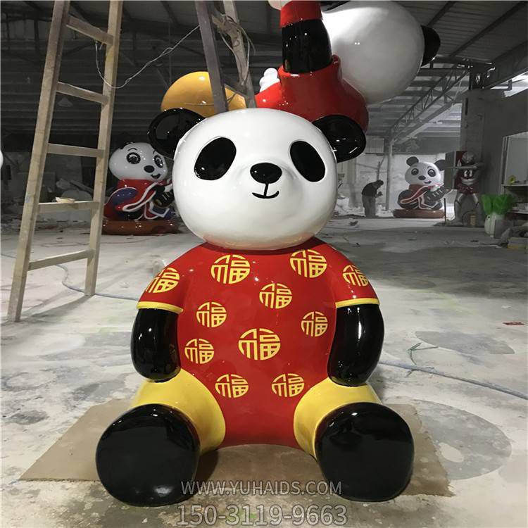 商厦大型玻璃钢卡通创意功夫熊猫博鱼网页版