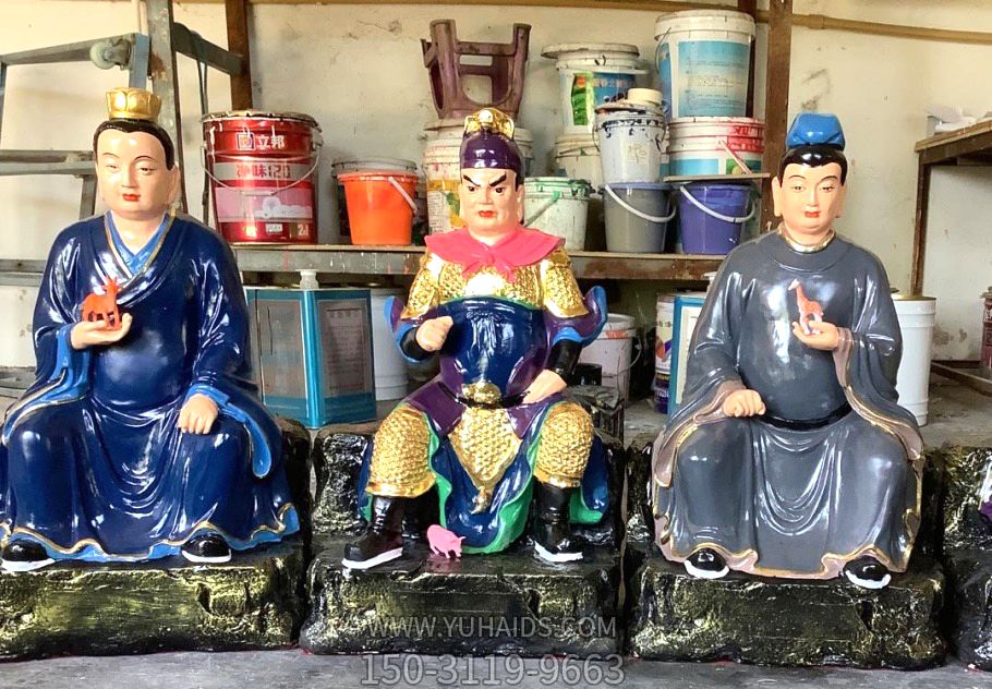 大型玻璃钢彩绘祖师三清祖师博鱼网页版