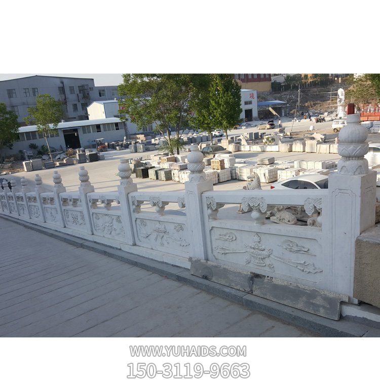 石桥汉白玉浮雕八宝栏杆栏板博鱼网页版