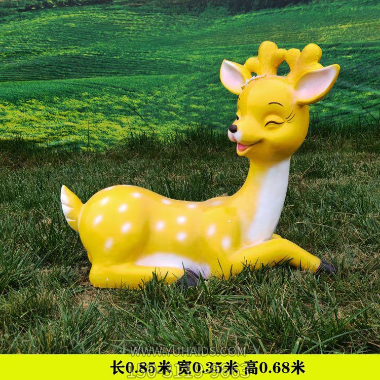 可爱的卡通梅花鹿玻璃钢博鱼网页版