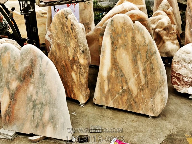 小区广场摆放纹理景观石博鱼网页版