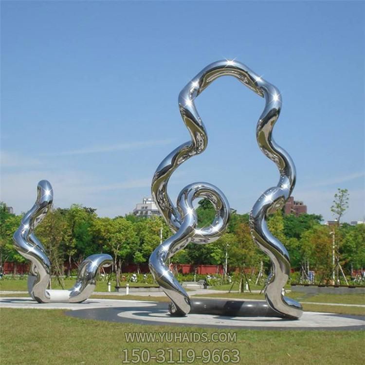 户外园林景观不锈钢几何抽象景观标志博鱼网页版