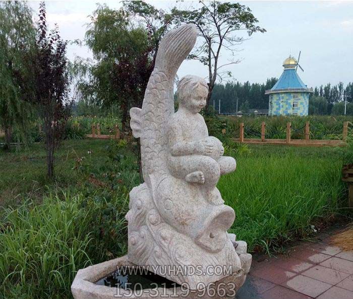 园林 摆放的汉白玉石雕创意喷水博鱼网页版