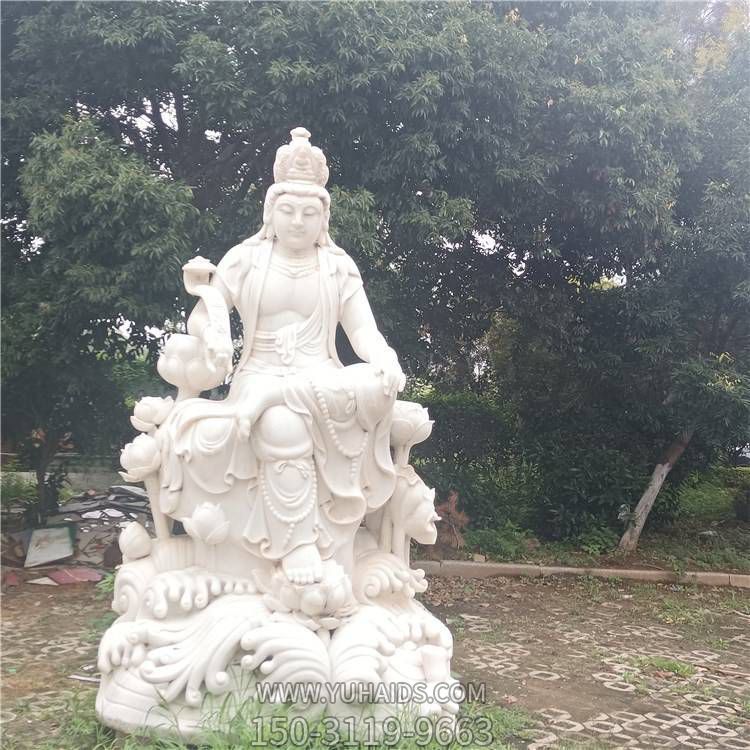 汉白玉优质天然石材雕刻观音坐像景区寺院博鱼网页版