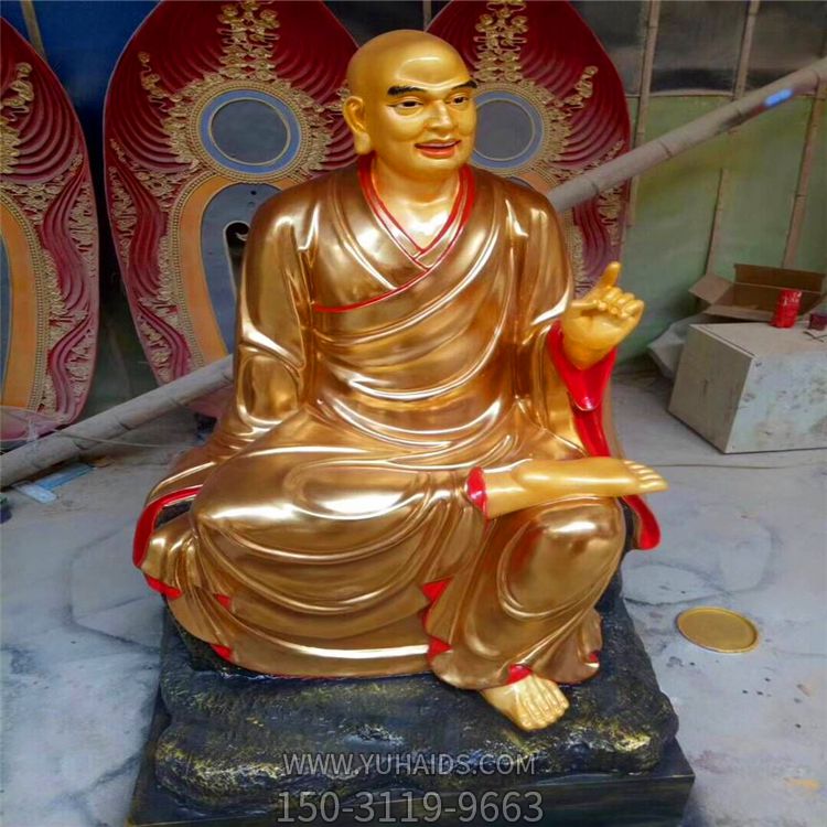 不锈钢鎏金彩绘寺庙供奉佛像十八罗汉博鱼网页版