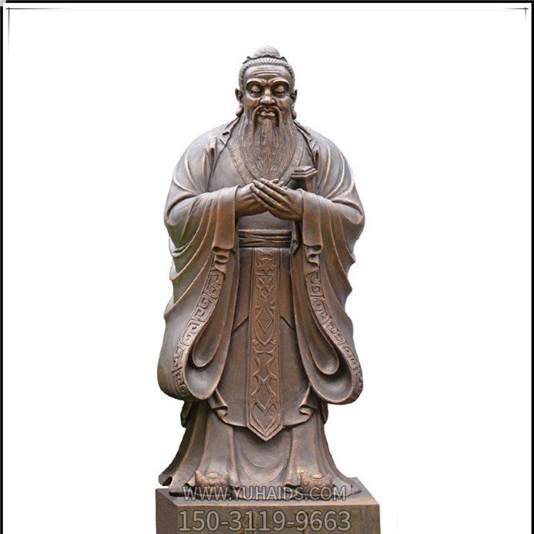 广场学校摆放大型铸铜历史学家孔子雕像博鱼网页版