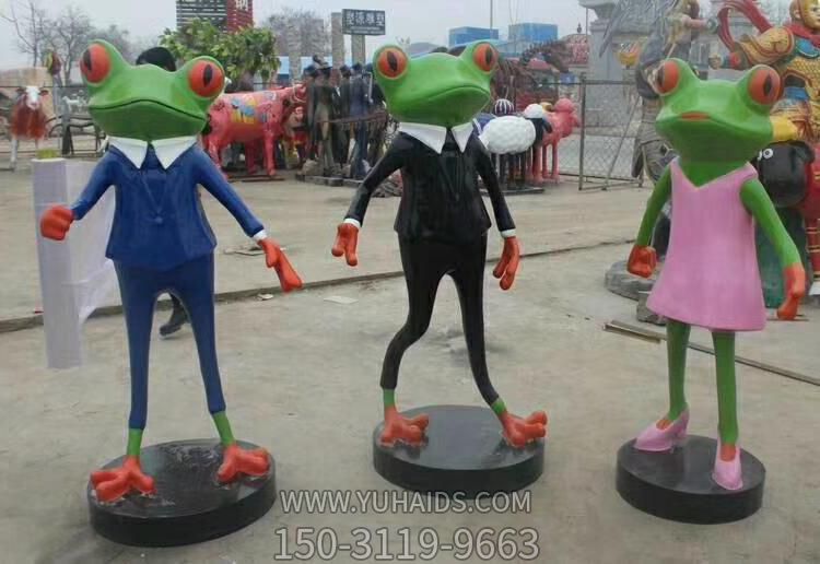 玻璃钢卡通青蛙博鱼网页版 户外水景景观摆件 花园庭院公园装饰摆件
