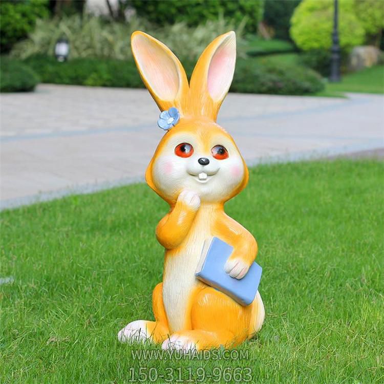 户外公园玻璃钢树脂卡通兔子博鱼网页版