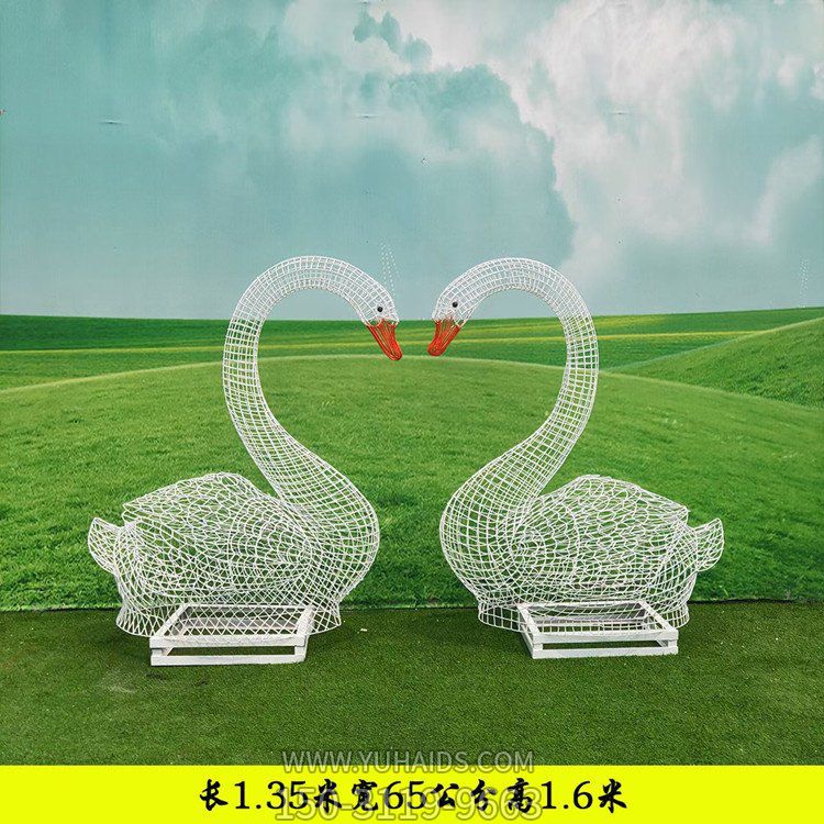 不锈钢铁艺工艺品拉丝网格天鹅博鱼网页版