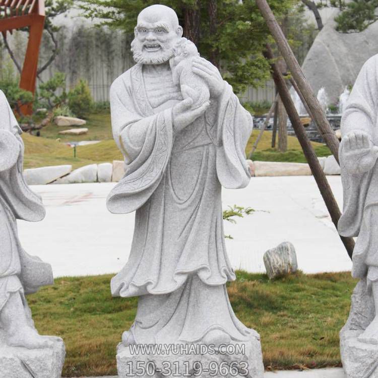 寺院户外摆放花岗岩石雕十八罗汉佛像博鱼网页版