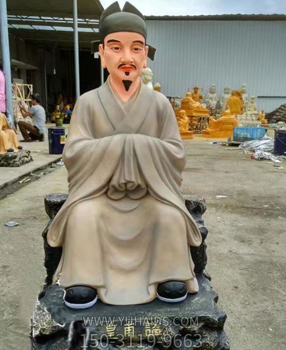 景区园林古代名医皇甫谧彩绘玻璃钢博鱼网页版