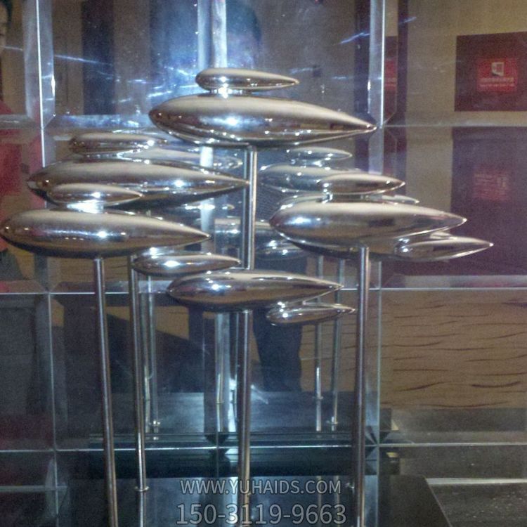 室内售楼部不锈钢镜面创意抽象鱼博鱼网页版