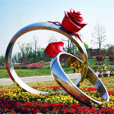 园林花丛不锈钢玫瑰花戒指博鱼网页版