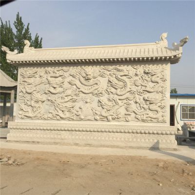 别墅小区庭院浮雕大型大理石影壁博鱼网页版