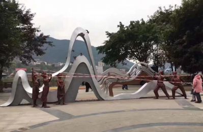 广场景区摆放假山不锈钢景观博鱼网页版